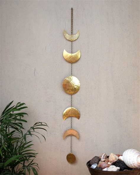 lunar wall hanging|moon phases hanging decor.